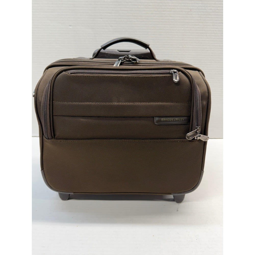 Briggs & Riley Commuter Suitcase Brown Extendable Handle U214-18 Rolling Luggage